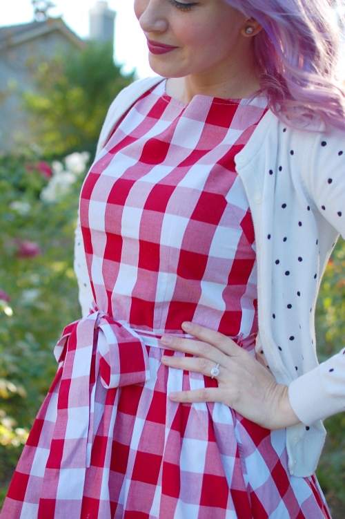 Lindy Bop Audrey dress in Red Gingham 017