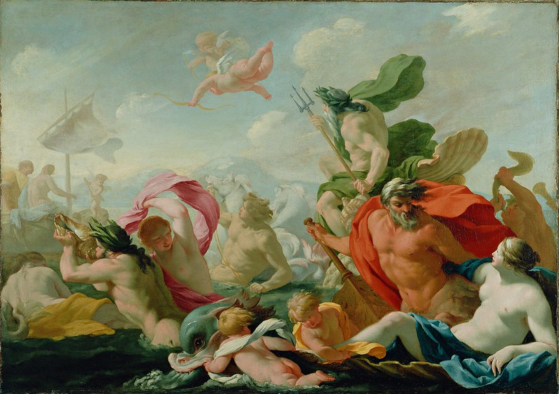 Eustache Le Sueur - Marine Gods Paying Homage to Love (c.1636)