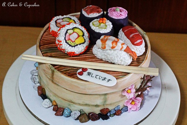 Sushi Platter Cake by Alfred Fernandez Nimo of A. Cakes & Cupcakes