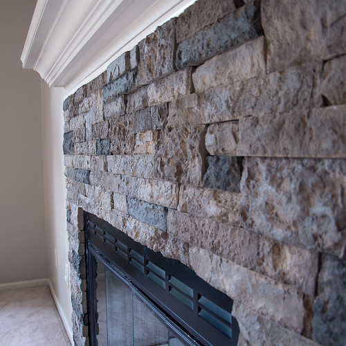 Update Tile Fireplace with AirStone Makeover