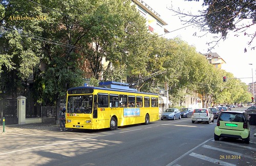 filobus Socimi n°28 in viale Sigonio, in servizio sulla linea 6