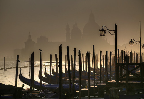 italien venice sunset italy mist fog italia gondola venezia venedig italie adriatic adria veneto