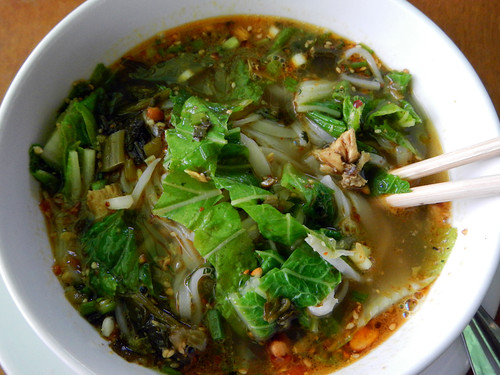 Shan Soup at the Inle Palace Café in the Town of Nyaung Shwe, Myanmar
