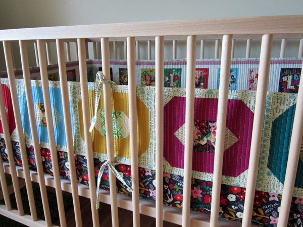 (seriously awesome) patchwork crib bumper