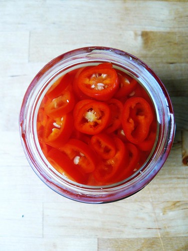 Quick-pickled chillies