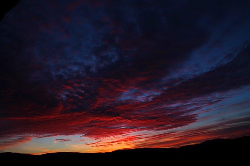 blue sunset red sky portugal nature border cáceres extremadura