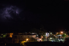 Πρωτοβρόχια στην Ψίνθο - Πέρασμα νυχτερινής καταιγίδας με αστραπές, κεραυνούς !