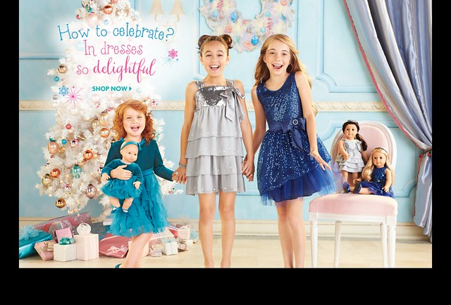 american girl range of holiday outfits