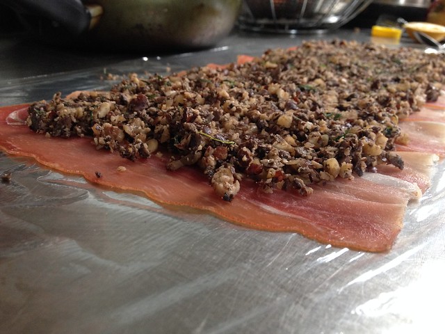 Duxelles on Proscuitto