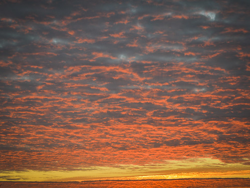 sky orange clouds sunrise landscape