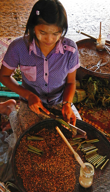 A Stop at a Village on Inle Lake that Specialized in Tobacco Products