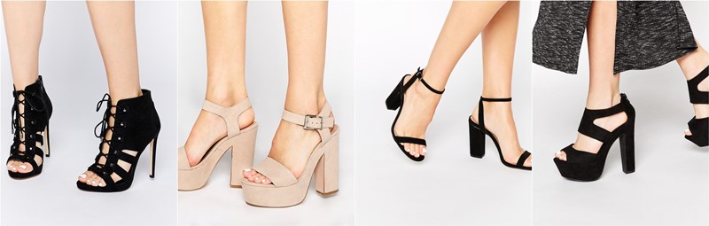 ASOS HIGHLIGHT Wide Fit Heeled Sandals