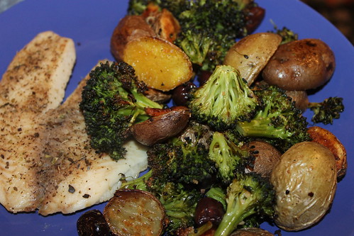 Roasted Vegetables with Tilapia