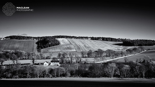 trees blackandwhite wall landscape mono scotland farm hills fields fujifilm dunbar eastlothian spott xt1 fujinon55200f35f48