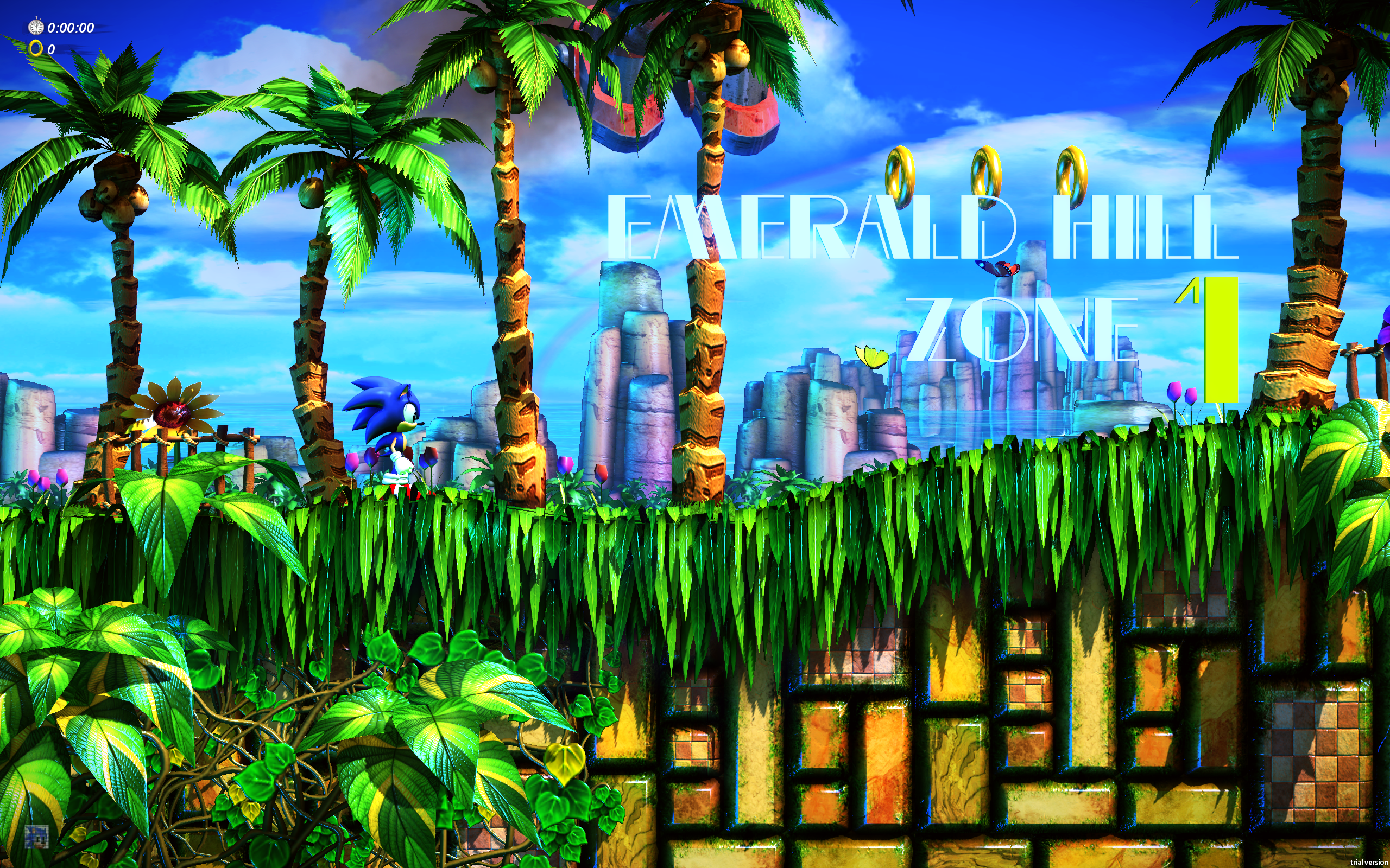 GREEN HILL ZONE, sonic, videogames, HD wallpaper