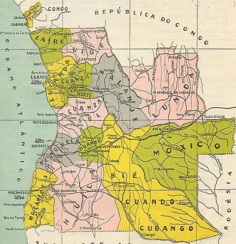 Angola Mapa anos 60