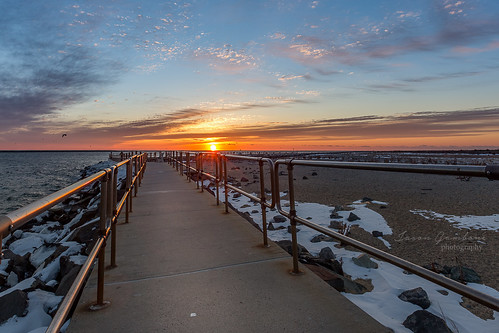 barnegat light beach sand sunrise canon6d 6d ef1635mm 1635mm snow ice frozen shore ocean atlantic jetty pier