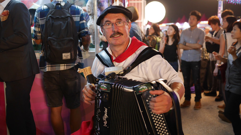 Accordion player at the Argentinian village 