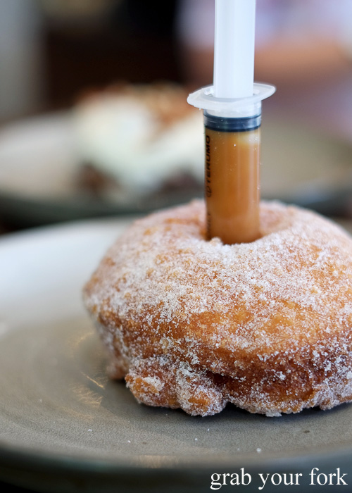 Salted caramel syringe donut at Blackboard Coffee, Varsity Lakes, Gold Coast