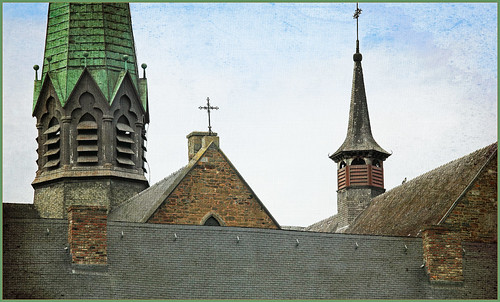 belgium belgique abbaye clocher aubel toitures paysdeherve abbayeduvaldieu