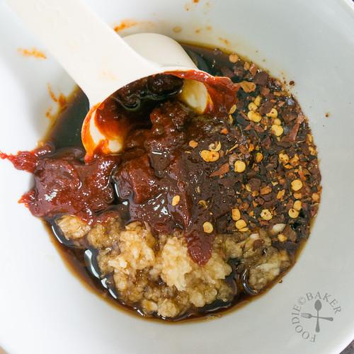 Gochujang, garlic, chili, soy sauce
