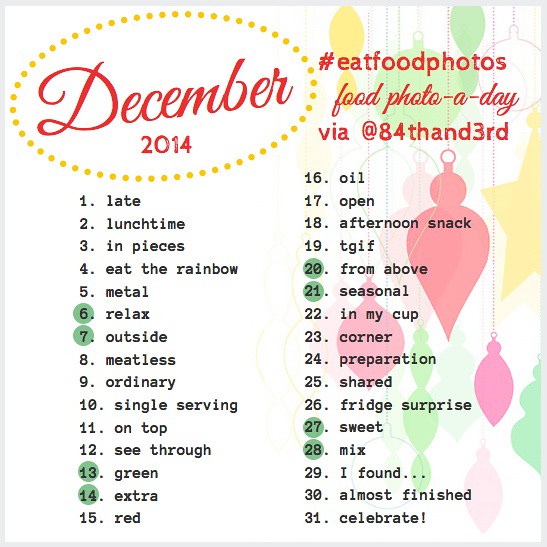 December 2014 Photo Challenge #eatfoodphotos: The Food Photo-A-Day!