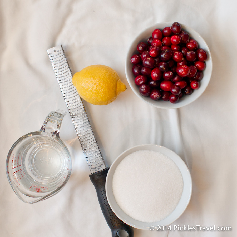 Ingredients for the perfect cranberry sauce