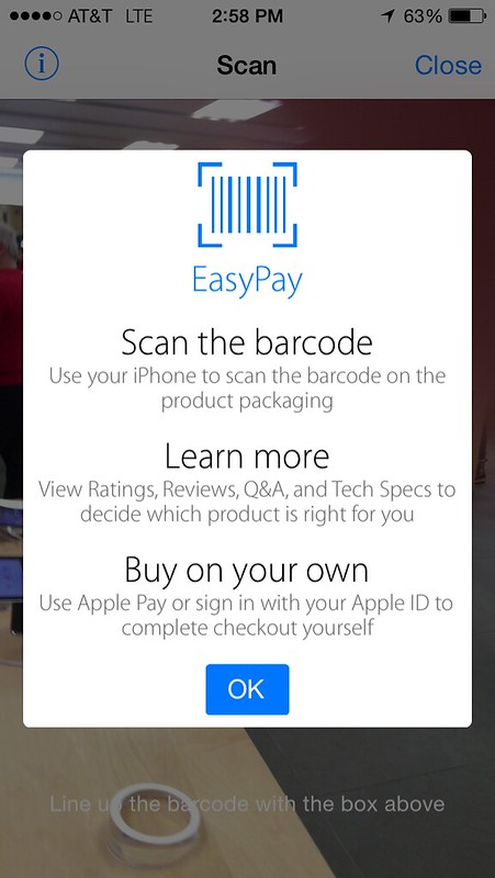 Apple Pay in the Apple Store