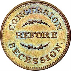 1861 Concession Before Secession Token reverse