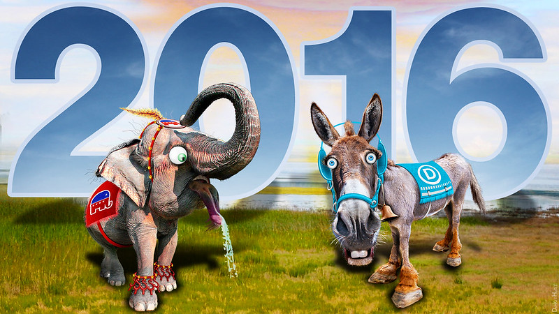 Republican Elephant & Democratic Donkey 2016