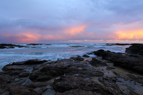 sunset newzealand beach landscape coast nz dunedin