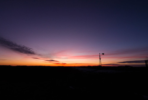 sunset windmill southdakota country relic