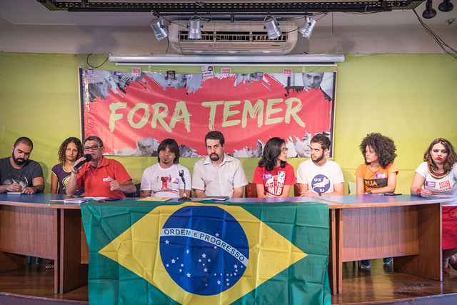 Coletiva de imprensa reúne as frentes Brasil Popular, Povo Sem Medo e Socialista de Esquerda para convocar ato nesta sexta (5)  - Créditos: Lidyane Ponciano