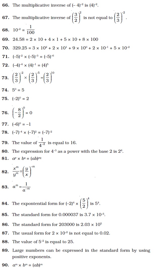 Exponents and Powers/
