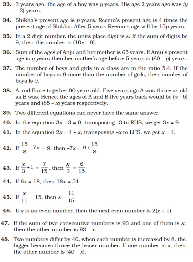 Linear Equations in One Variable/