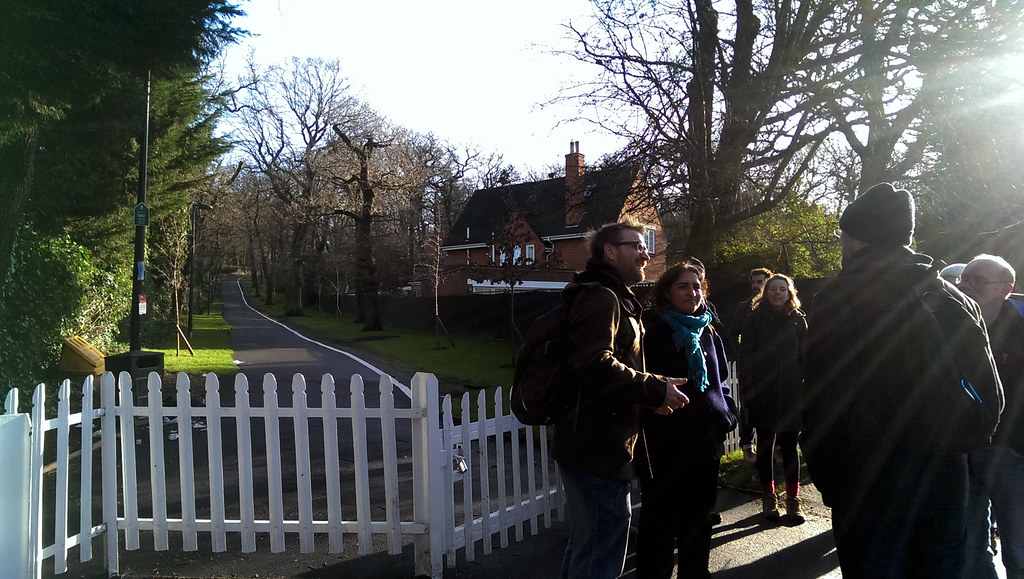 Waiting outside Sydenham Hill Station