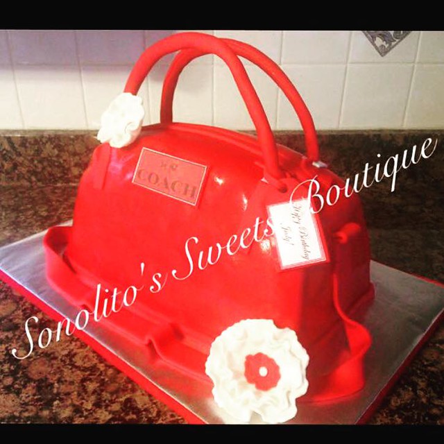 Red Coach Purse Cake by Sonolito Bronson of Sonolito's Sweets Boutique