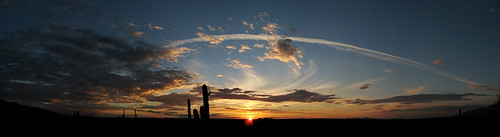 sunset arizona sky clouds desert tucson panoramic