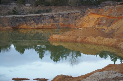 lake reflection pond pit marl