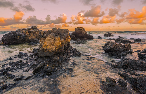 ocean longexposure sunset beach clouds island hawaii nikon rocks cloudy oahu rocky sandys hoya sandybeach d800 ndfilter nd400 meeyak