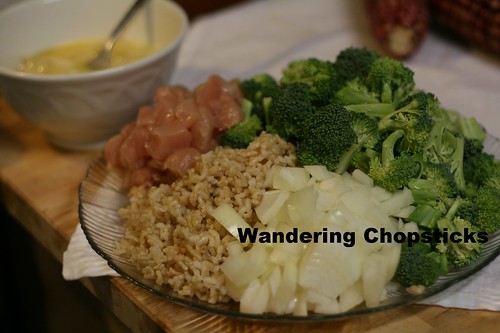 Healthier Brown Fried Rice with Broccoli and Chicken 3