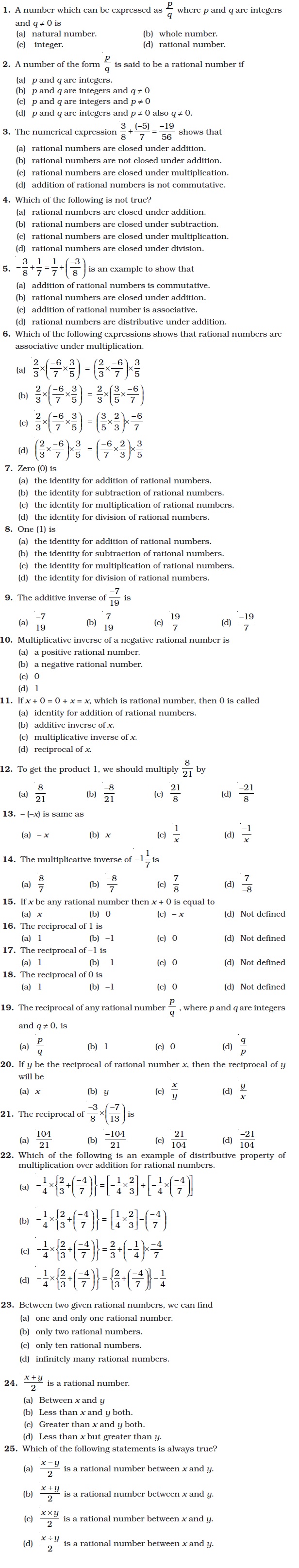 Rational Numbers/