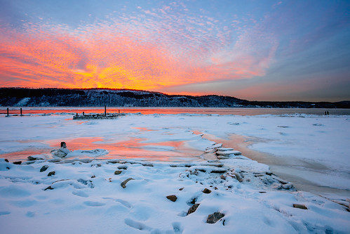 winter sunset sun snow ny newyork cold ice nature water river landscape glow waterfront sundown freeze palisades westchester afterglow westchestercounty