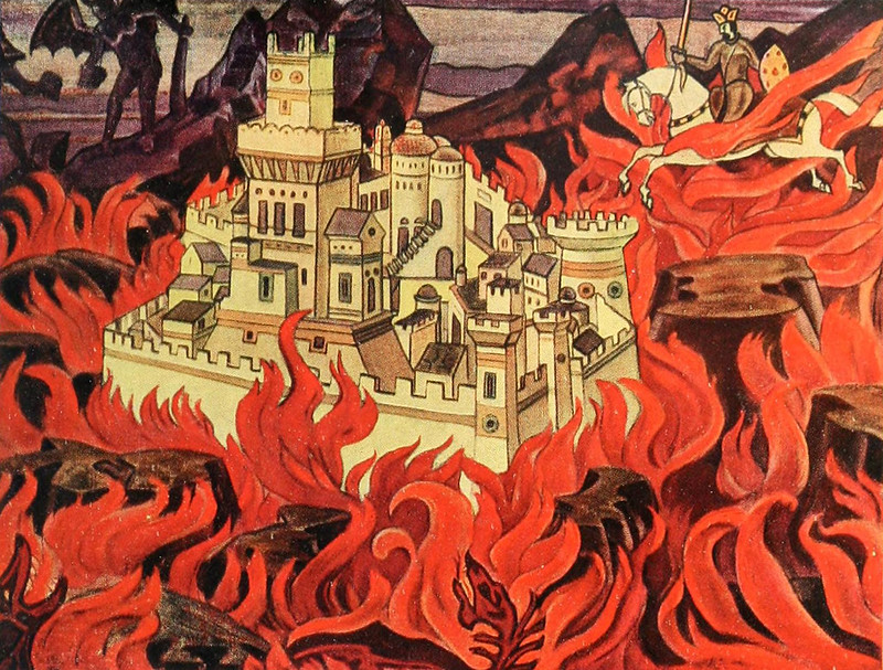 Nicholas Roerich - The Enchanted City, 1920