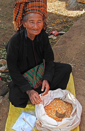 Popcorn For Sale At the Weekly Market in the Village at the End of Inle Lake (Myanmar)