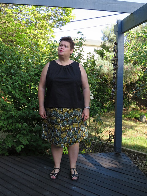 Simplicity 2929 blouse variation and McCalls 2873 skirt