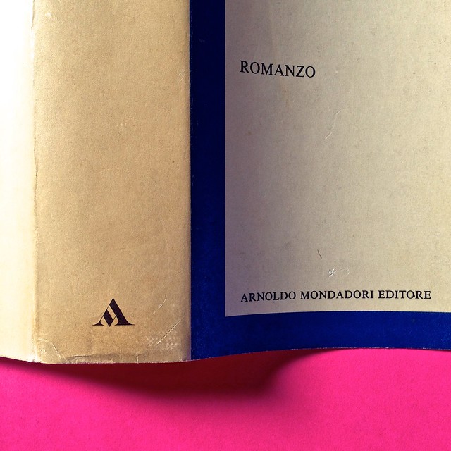 Stefano D'Arrigo, Horcynus Orca. Mondadori 1975. Resposabilità grafica non indicata. Dorso, prima di sovracoperta (part.), 2