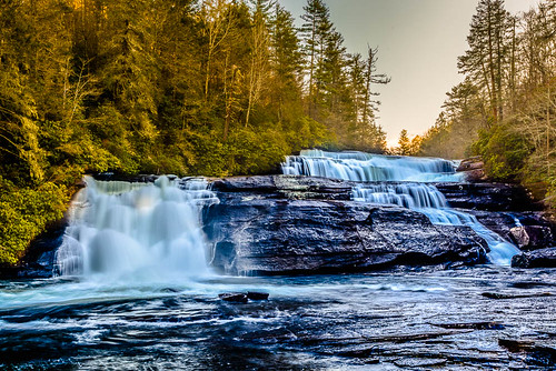water landscape waterfall unitedstates northcarolina wideangle pisgahforest triplefalls dupontstateforest