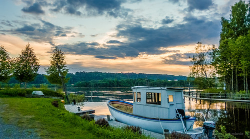 sunset norway river landscape lumix boat panasonic akershus fetsund hdr svingen glomma fz150