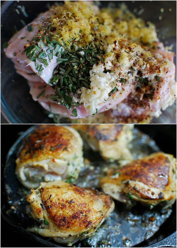 Pan-Roasted Rosemary Chicken Thighs